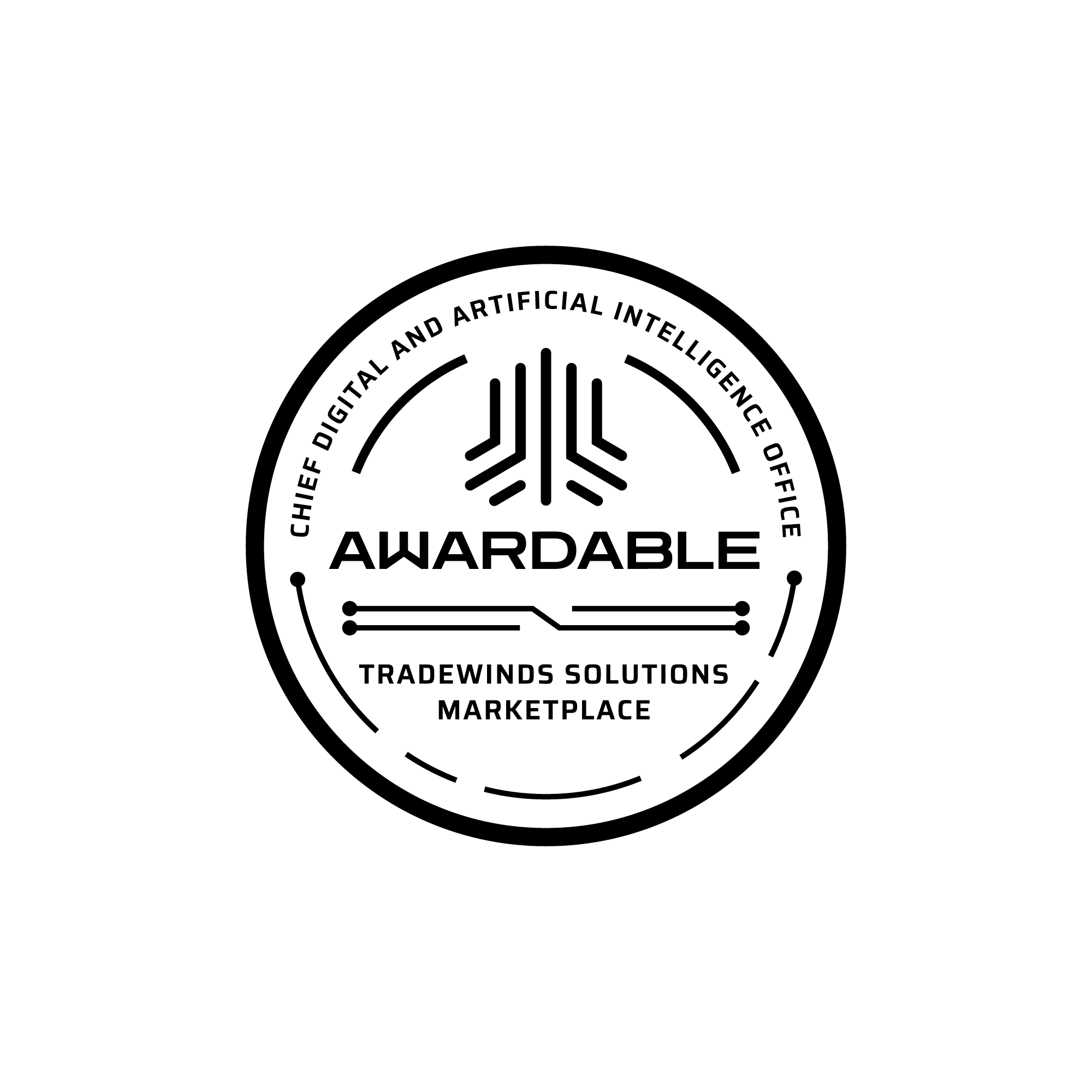 Chief Digital and Artificial Intelligence Office Tradewinds Solutions Marketplace Awardable badge